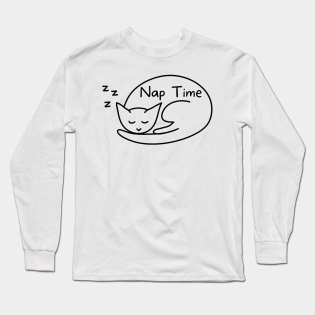 Nap Time. Funny Cat Lover Design. Long Sleeve T-Shirt by That Cheeky Tee